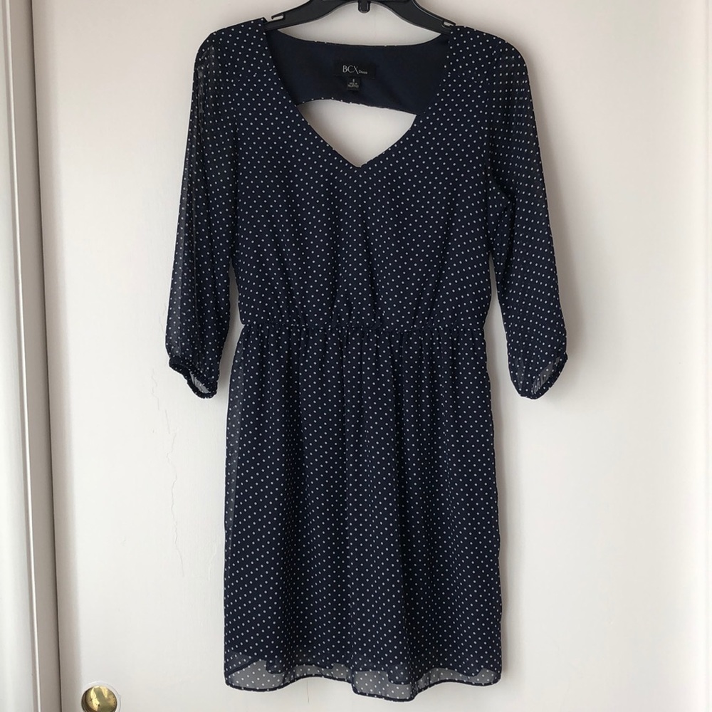 Polka Dot Navy Dress